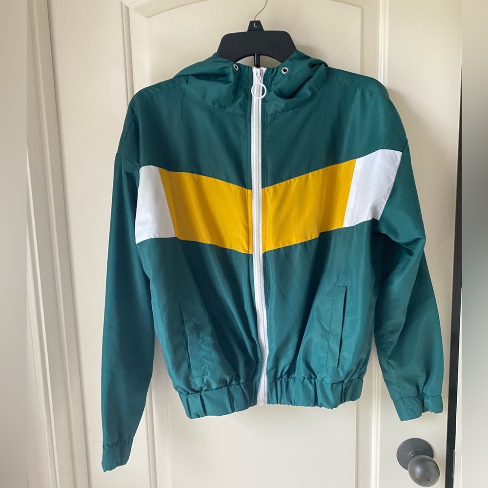 Vintage Rue 21 Green and Gold jacket